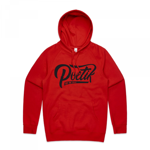 Poetik Logo Hood - Red/Black Front
