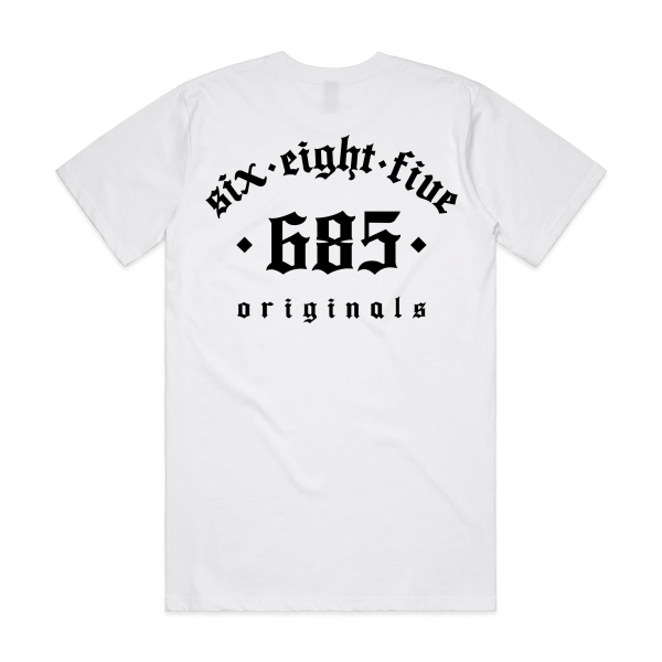 Original 685 Tee - White/Black Back