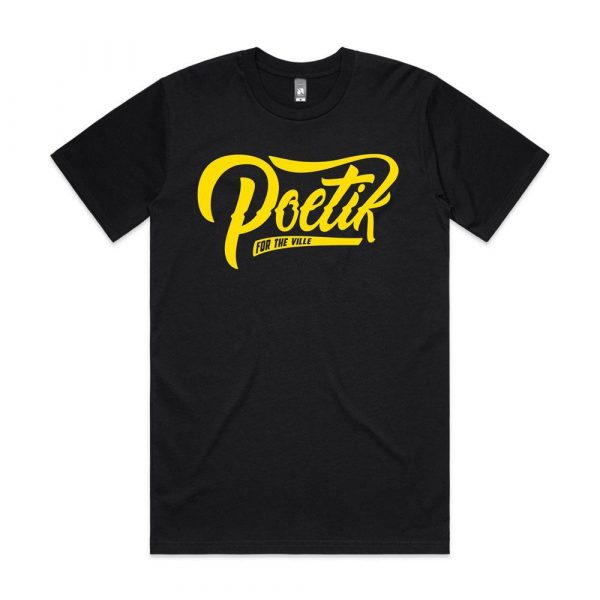 Poetik Logo Tee - Black/Yellow Print